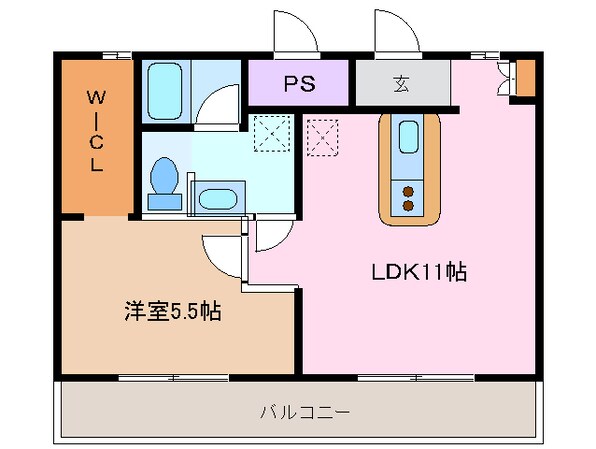 中川原駅 徒歩9分 1階の物件間取画像